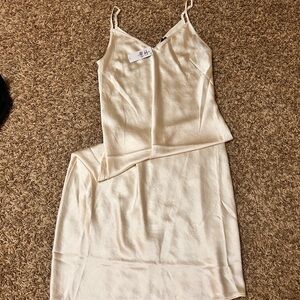 Elegant Cream Slip Dress (express)